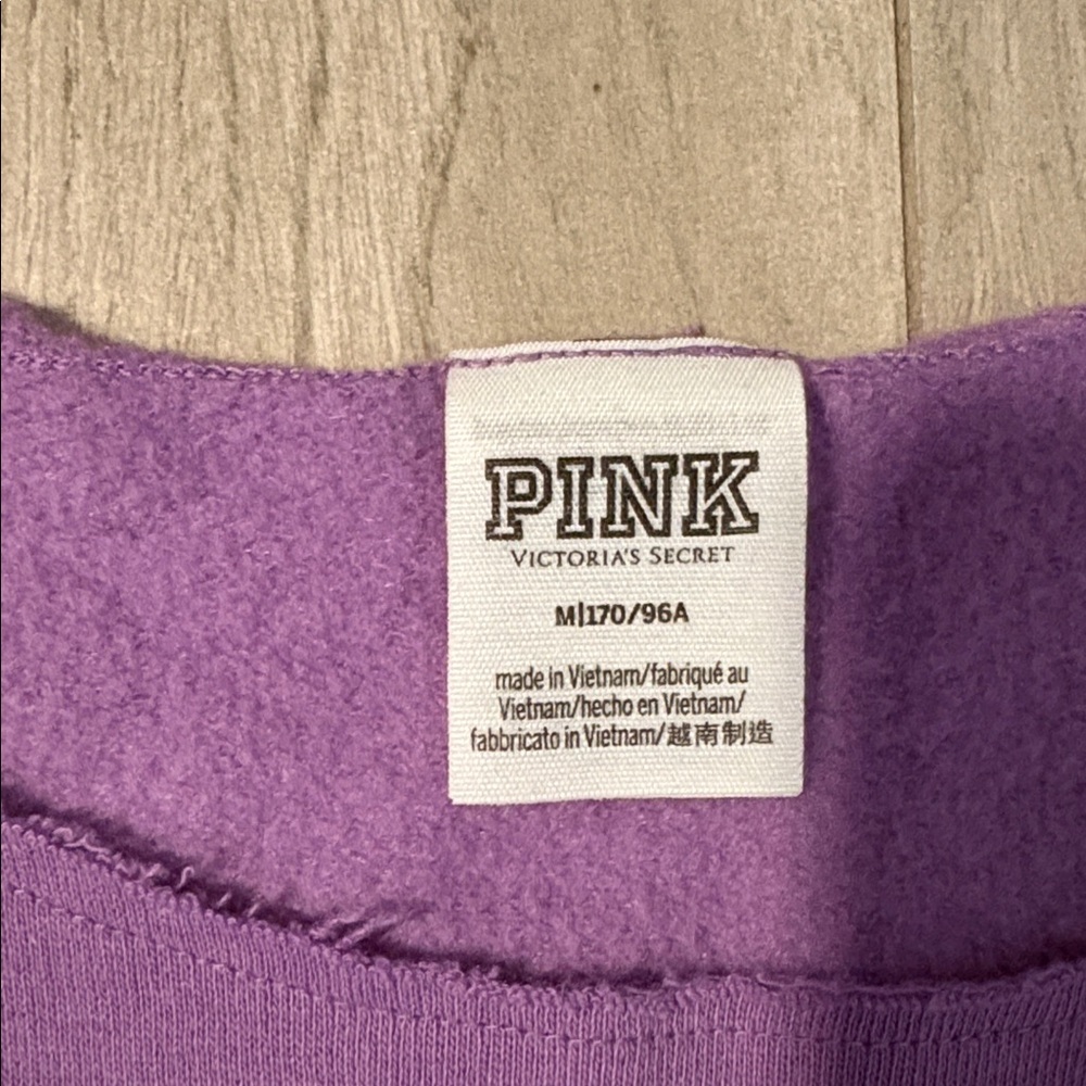 PINK Victoria's Secret Kids Purple and Navy Ombre Sweatshirt - Picture 3 of 5